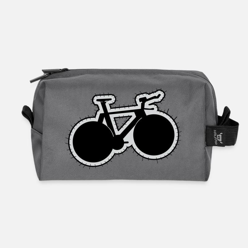 Patch VÉLO DE PISTE - Trousse de toilette en tissu recyclé - anthracite