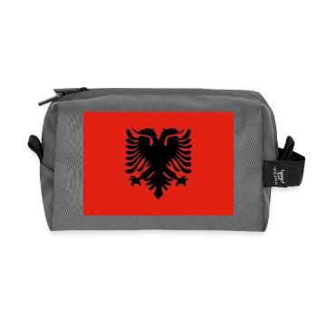 Albanische Adlerflagge Design - Recycelte Kulturtasche - Anthrazit - Vorne