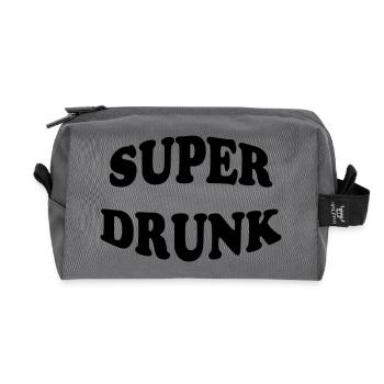 Superbetrunken – Alkohol - Recycelte Kulturtasche - Anthrazit - Vorne