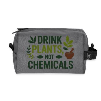 Herbalist Drink Plants Not Chemicals Professional  - Recycled Toiletry Zip Bag - anthracite - Front