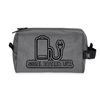 Social Batterie: Low - Recycelte Kulturtasche - Anthrazit - Vorne