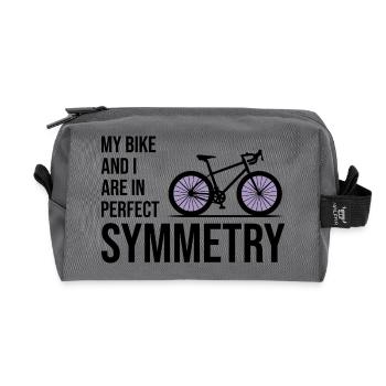 Professional Bicycle Acrobatics Equilibrium Art  - Recycled Toiletry Zip Bag - anthracite - Front