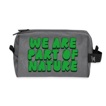 we are part of nature - Recycled Toiletry Zip Bag - anthracite - Front