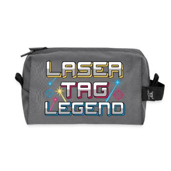 Laser Tag Legend Retro Gaming Typography Art - Recycelte Kulturtasche - Anthrazit - Vorne