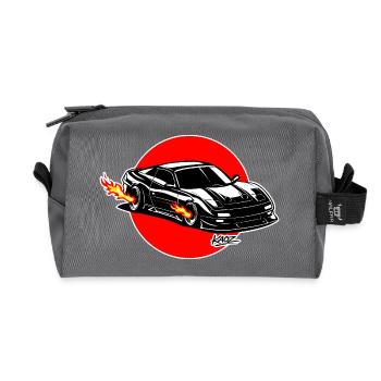 Inferno Turbo Car Burst - Recycelte Kulturtasche - Anthrazit - Vorne