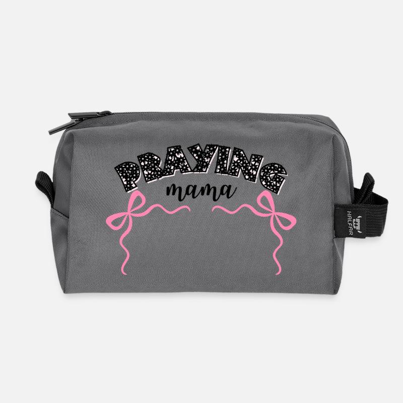 PRAYINGmama - Christliche Produkte - Recycelte Kulturtasche - Anthrazit