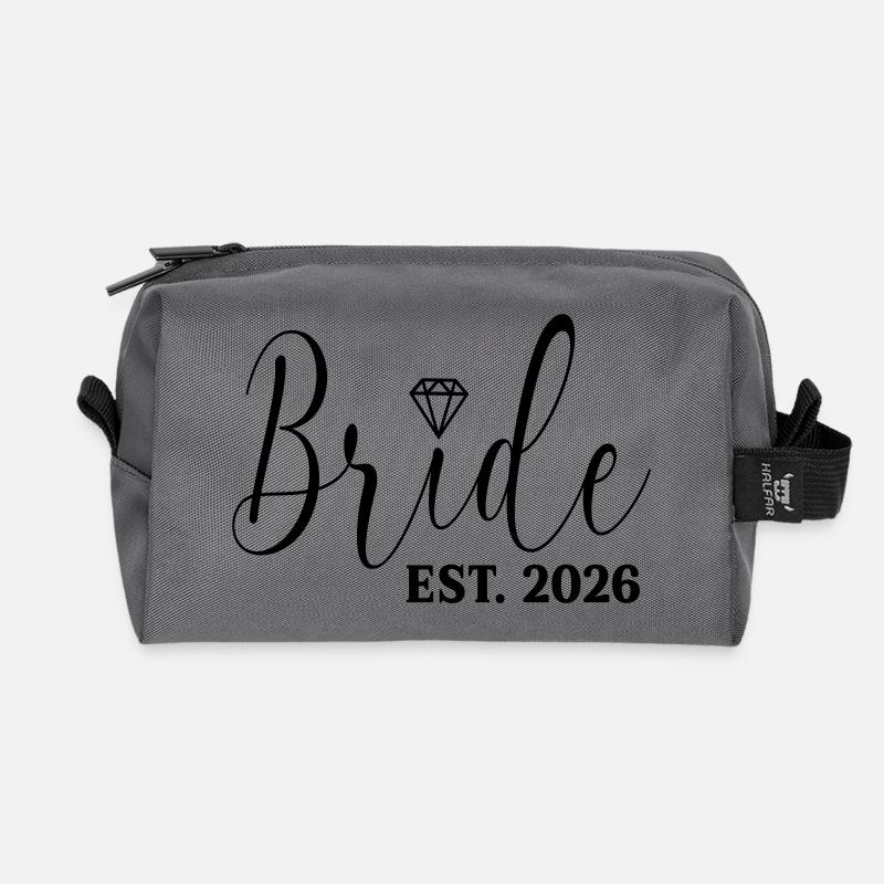 Matrimonio della sposa 2026 - Borsa da toilette in materiali riciclati - antracite