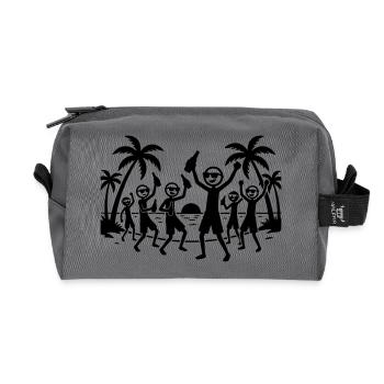 Strand Urlaub Party - Recycelte Kulturtasche - Anthrazit - Vorne