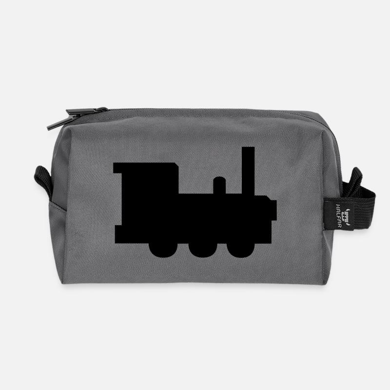 Lokomotive - Recycelte Kulturtasche - Anthrazit
