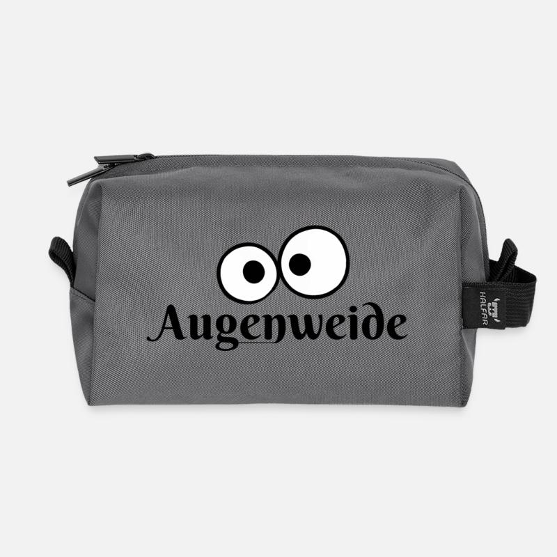 Nachtaugen Minimalismus - Recycelte Kulturtasche - Anthrazit