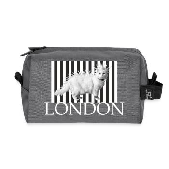 Punk Katze London Kontrast streetwaer - Recycelte Kulturtasche - Anthrazit - Vorne