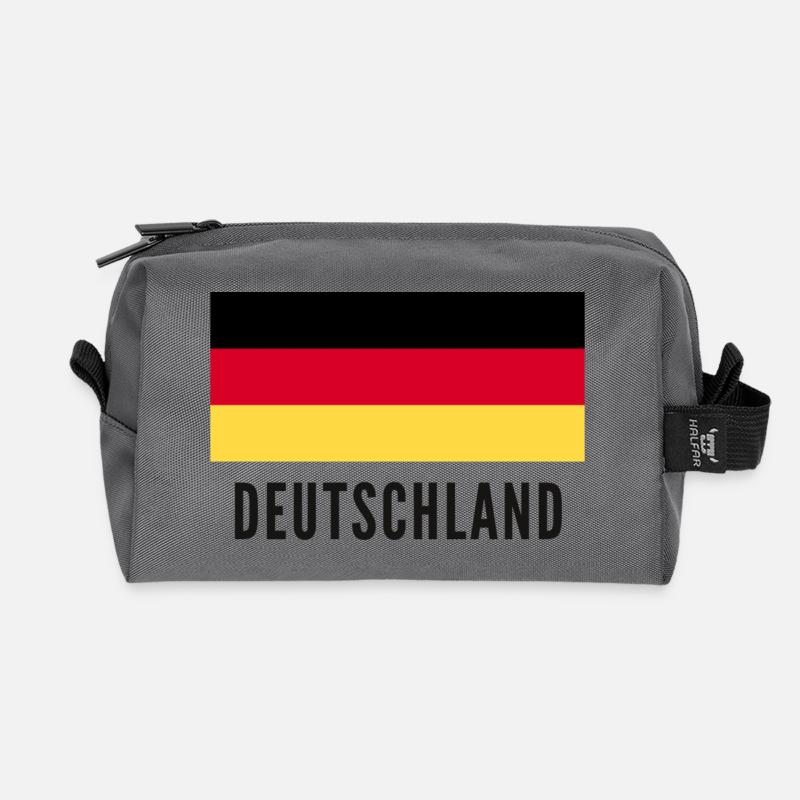 Deutschland  - Recycelte Kulturtasche - Anthrazit
