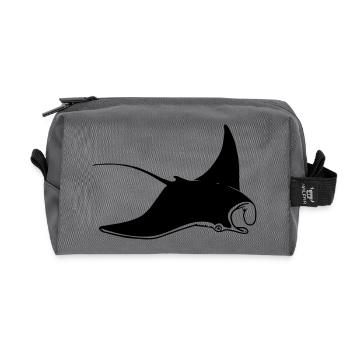 Rochen - Recycelte Kulturtasche - Anthrazit - Vorne