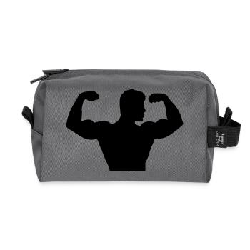 muscle_male - Trousse de toilette en tissu recyclé - anthracite - Devant