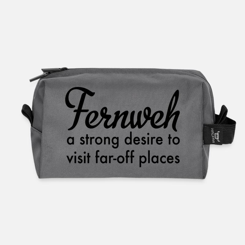 Fernweh - Recycelte Kulturtasche - Anthrazit
