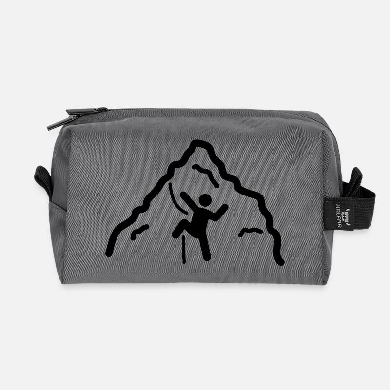 Bouldern auf Berg - Recycelte Kulturtasche - Anthrazit