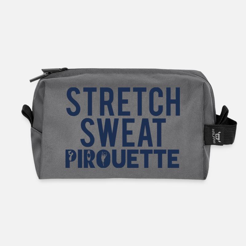 Ballet Gift Stretch - Sweat - Pirouette - Recycled Toiletry Zip Bag - anthracite