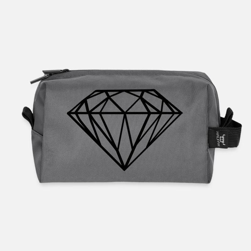 diamant - Recycelte Kulturtasche - Anthrazit