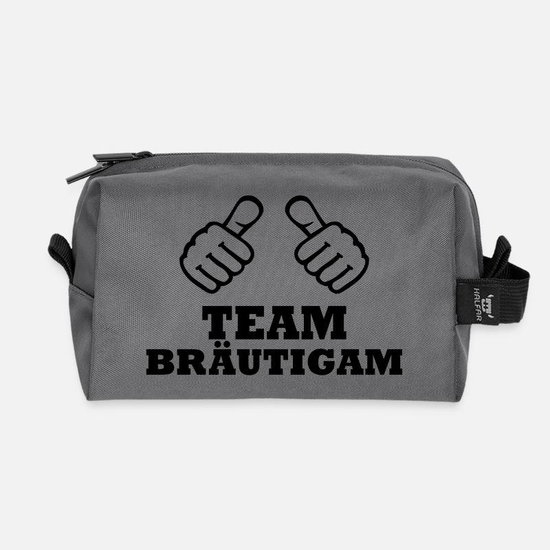 Team Bräutigam - Recycelte Kulturtasche - Anthrazit