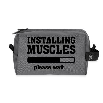 Installing Muscles - Trousse de toilette en tissu recyclé - anthracite - Devant
