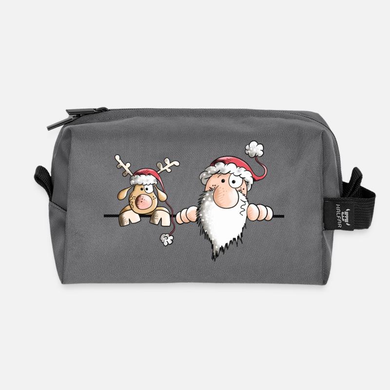 Das Weihnachts Team - Recycelte Kulturtasche - Anthrazit