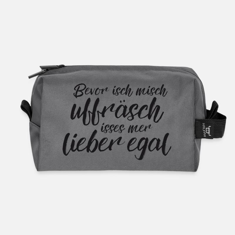 Lieber egal - Recycelte Kulturtasche - Anthrazit