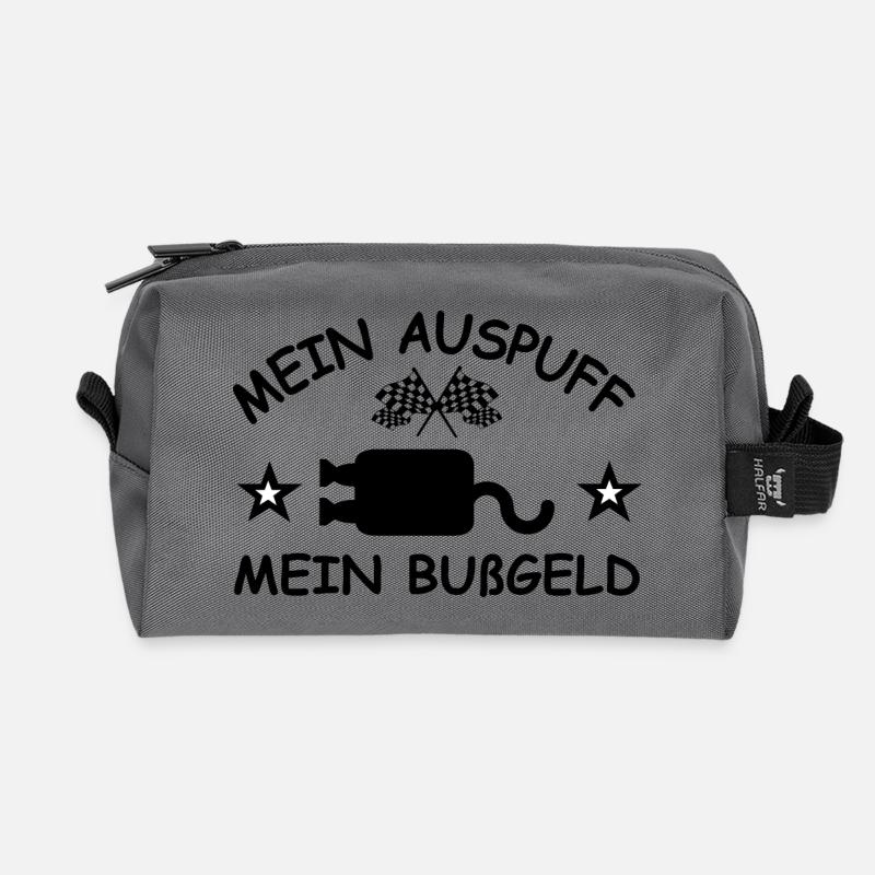 Auto - Recycelte Kulturtasche - Anthrazit