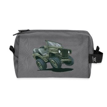 Willys MB Offroader 4x4 Millityr Oldtimer Us Army - Trousse de toilette en tissu recyclé - anthracite - Devant