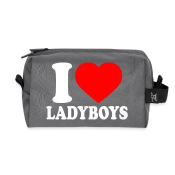 I love ladyboys - Recycelte Kulturtasche - Anthrazit - Vorne