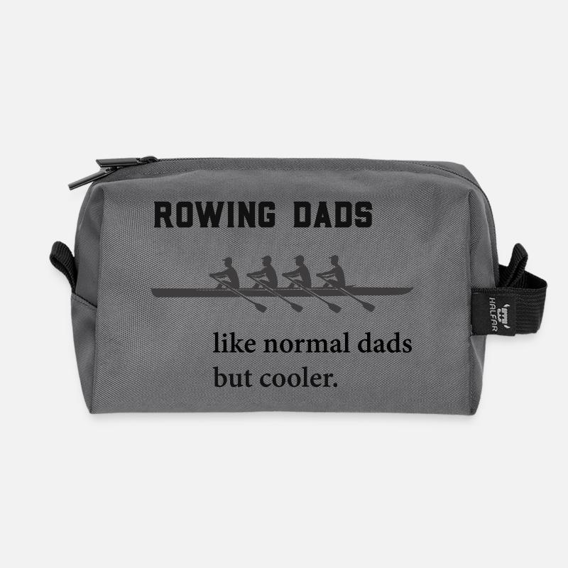 Rowing Sayings: Rowing Dads - Recycled Toiletry Zip Bag - anthracite