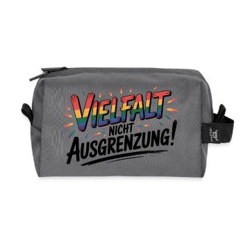 Vielfalt statt Ausgrenzung - Cool Pride Logo - Recycelte Kulturtasche - Anthrazit - Vorne