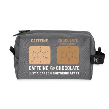Chemistry Science Physics Laboratory Structural Formula - Recycled Toiletry Zip Bag - anthracite - Front