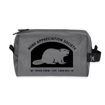 Équipe de la Société d’Appréciation des Bóbr River - Trousse de toilette en tissu recyclé - anthracite - Devant