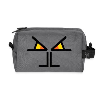 The eyes see you BLACK - Recycled Toiletry Zip Bag - anthracite - Front