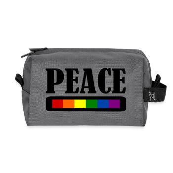 Signe de paix - Trousse de toilette en tissu recyclé - anthracite - Devant