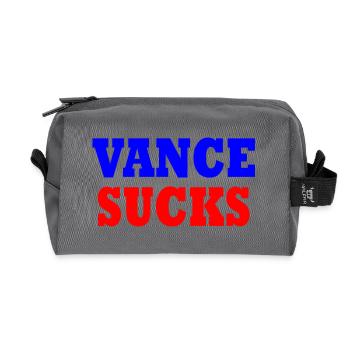 vance sucks - Recycled Toiletry Zip Bag - anthracite - Front