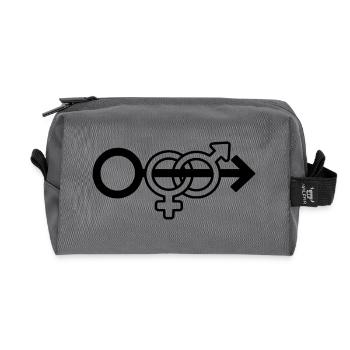 cuckold wife sharing symbol - Recycelte Kulturtasche - Anthrazit - Vorne