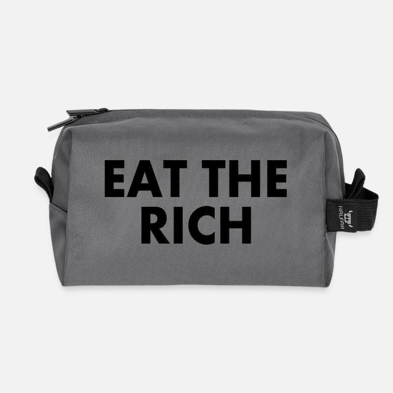 Eat the rich - Recycelte Kulturtasche - Anthrazit