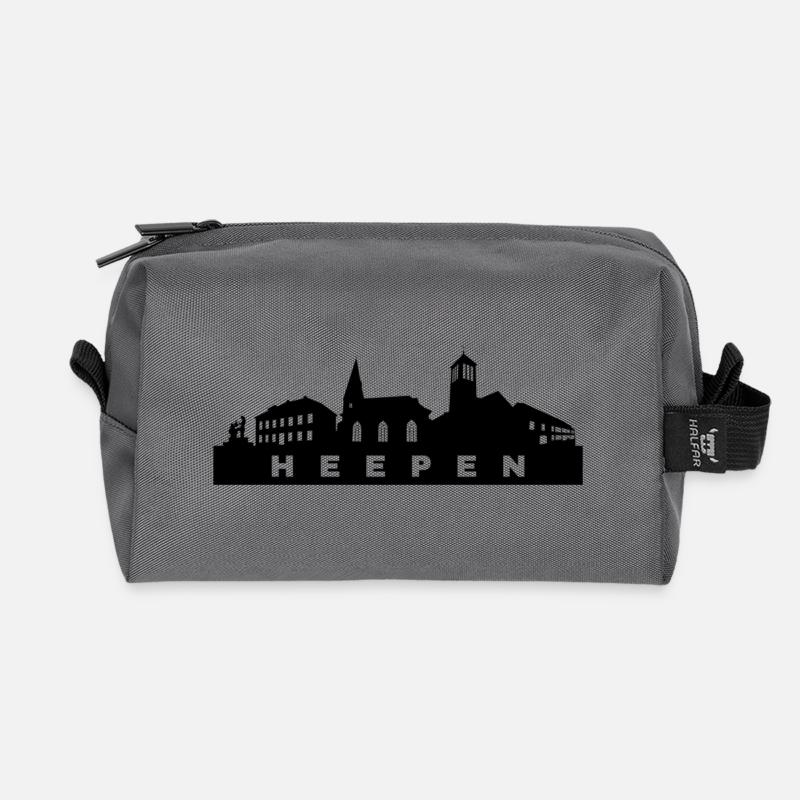 Heepen Skyline Bielefeld Amt Vogtei Kirchen - Recycelte Kulturtasche - Anthrazit