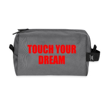 touch you dream - Recycled Toiletry Zip Bag - anthracite - Front