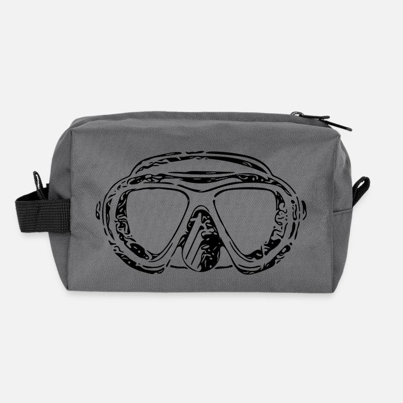 Vintage Vector Diving Mask Recycled Toiletry Zip Bag