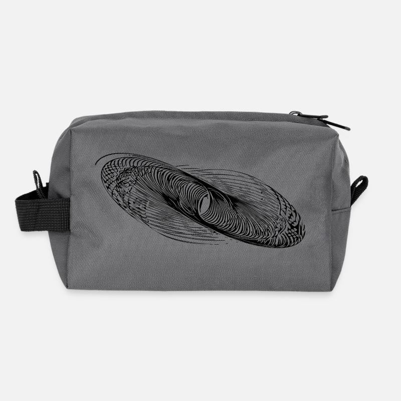 Geometric Circle Lines Ellipses Recycled Toiletry Zip Bag