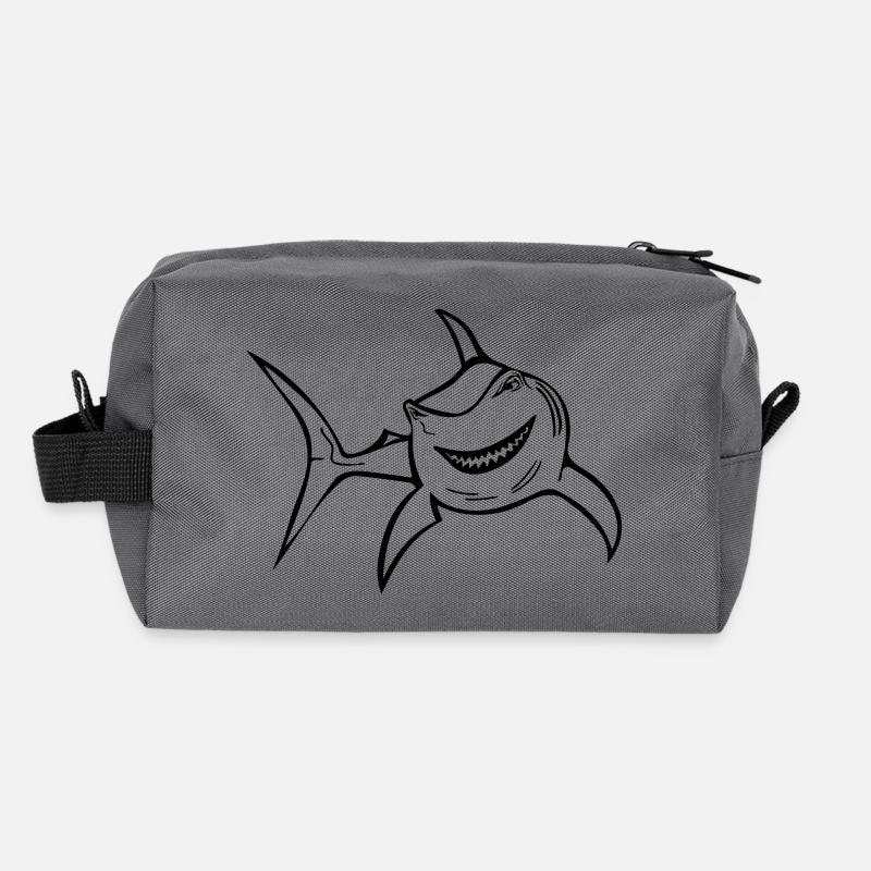 Requin drôle Trousse de toilette en tissu recyclé