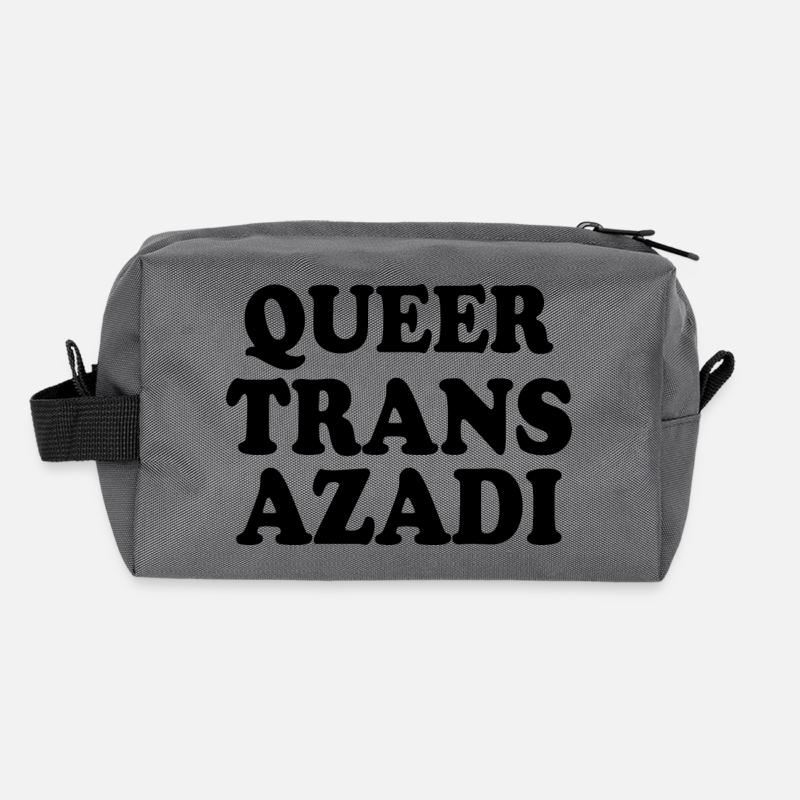 Queer trans azadi Trousse de toilette en tissu recyclé