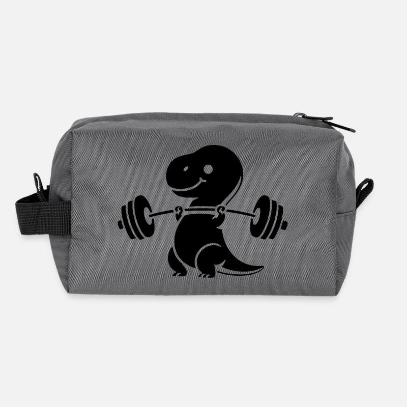 T-Rex avec entraînement avec haltères Trousse de toilette en tissu recyclé