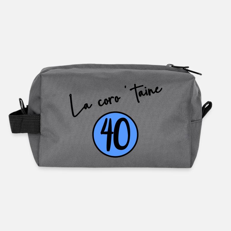 40 ANS. 40e ANNIVERSAIRE. ANNIVERSAIRE 40 ANS Trousse de toilette en tissu recyclé