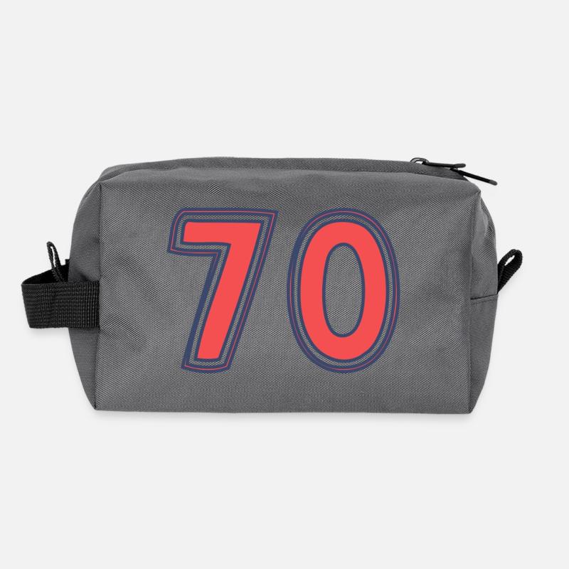 70. 70 ANS. 70e ANNIVERSAIRE. ANNIVERSAIRE 70 ANS. Trousse de toilette en tissu recyclé