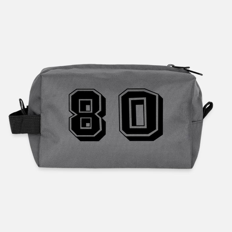 80. 80 YEARS. 80TH ANNIVERSARY. BIRTHDAY 80 YEARS. Recycled Toiletry Zip Bag