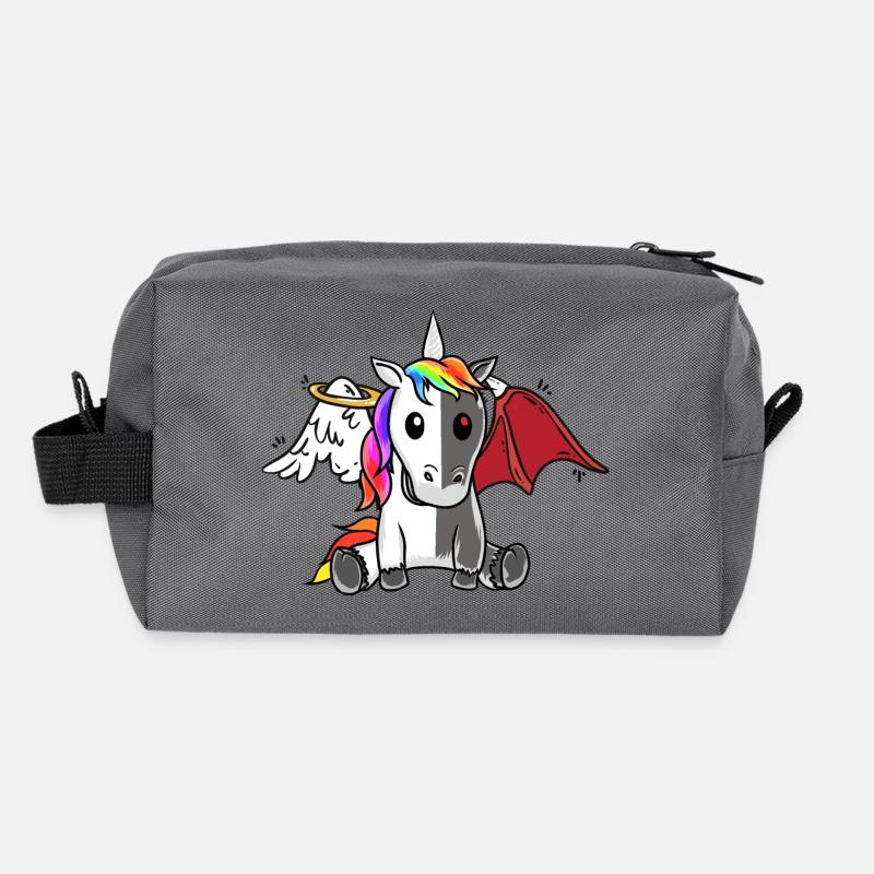 Licorne Dark Demon Angel Devil Fable satanique Trousse de toilette en tissu recyclé