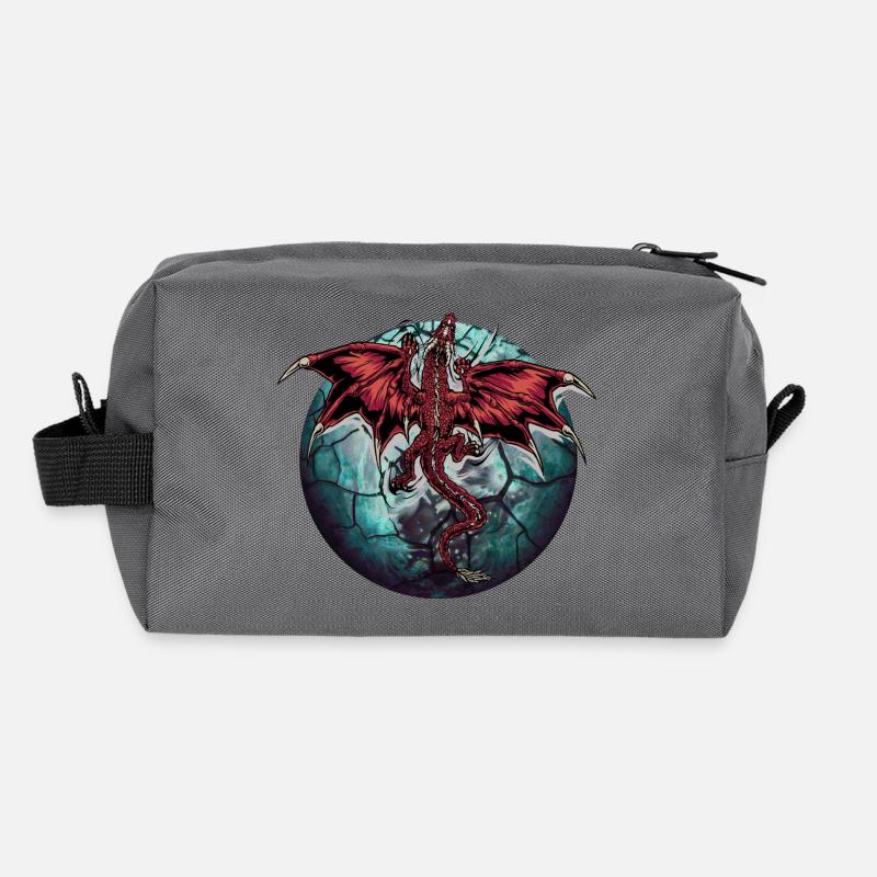 Planet Drache Drachen - Recycelte Kulturtasche - Anthrazit